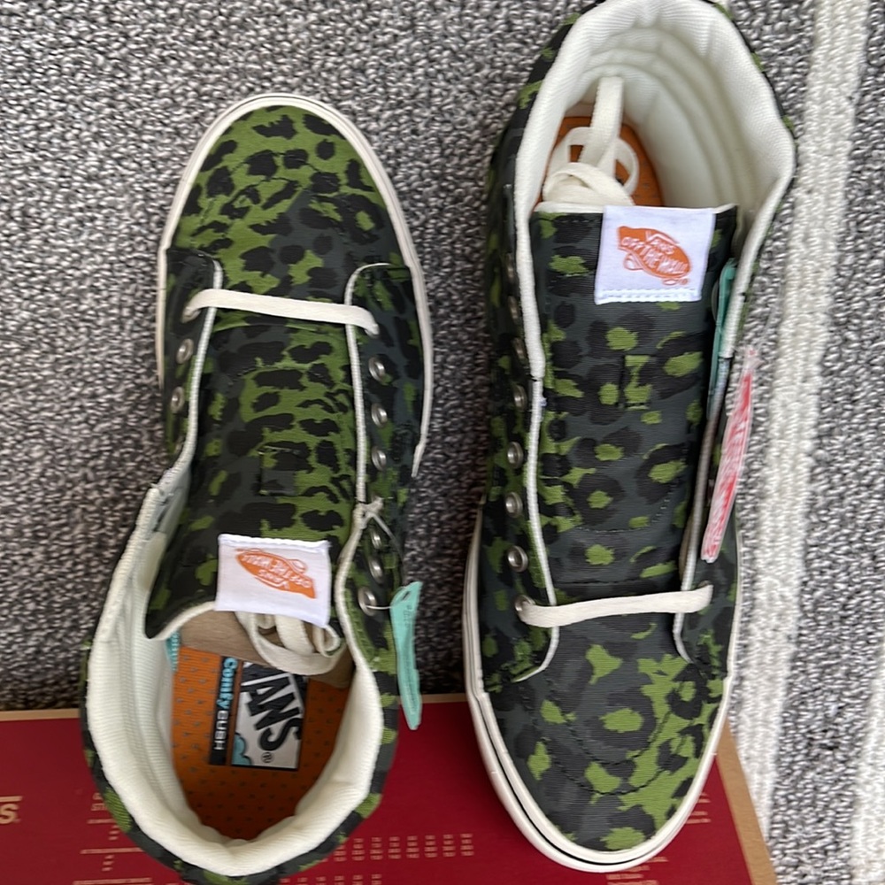 Vans Comfycush Sk8-Hi Leopard Cactus / Scarab MENS - Picture 13 of 16